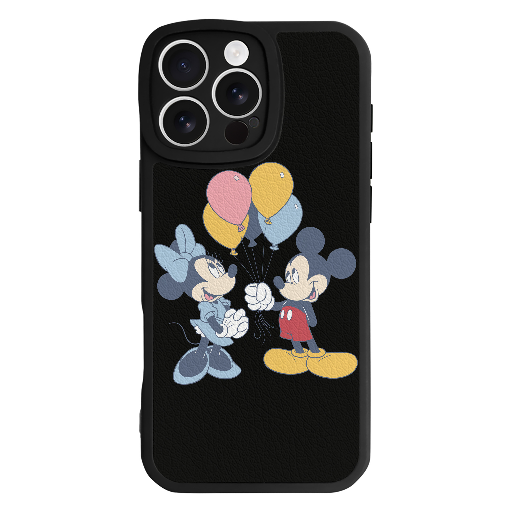 （画像用） ミッキーマウス Mickey Mouse 【iPhone 16シリーズ対応】シリコンスマホケース（レザー調） 材質：シリコン